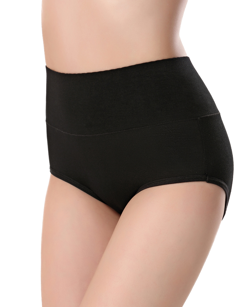 Antibacterial Black High Waist Period Panties Leakproof For Cutie