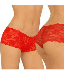 Red Sexy Mesh Lace Women Panties