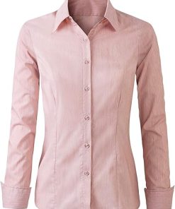 Elegant Women's Button-Down Formal Shirts –Cotton Comfort