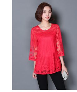 Elevate Your Look with This Elegant Lace Polka-Dot Top!