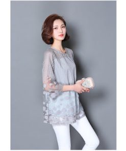 Elevate Your Look with This Elegant Lace Polka-Dot Top!